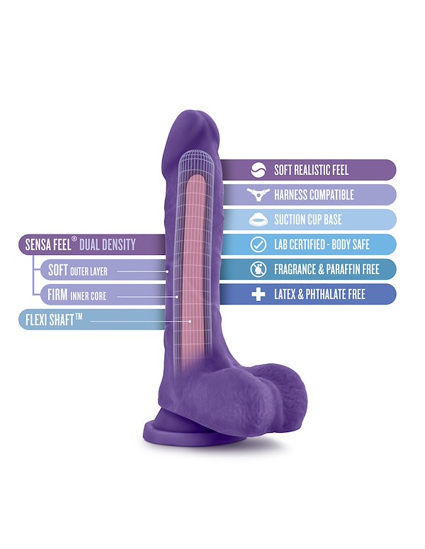 AU NATUREL BOLD THRILL 8.5 DILDO W/ BALLS ALT2 view Color: PR