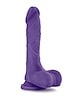 Additional PURPLE view of product AU NATUREL BOLD THRILL 8.5 DILDO W/ BALLS with color code PR