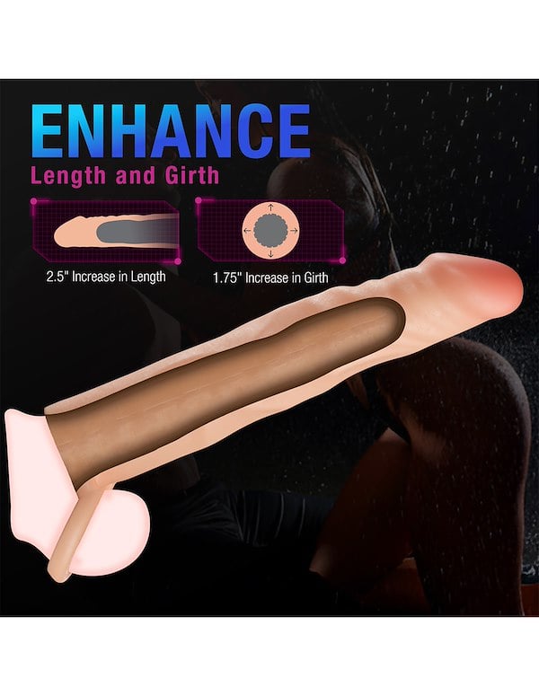 PERFORMANCE PLUS 2.5 INCH REALISTIC PENIS EXTENDER SLEEVE ALT12 view Color: VA
