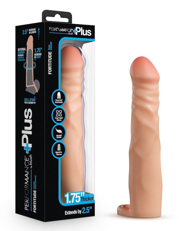 PERFORMANCE PLUS 2.5 INCH REALISTIC PENIS EXTENDER SLEEVE ALT5 view Color: VA