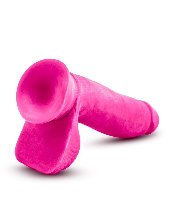 AU NATUREL BOLD PLEASER 7 DILDO W/ BALLS ALT3 view Color: PK