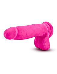 Alternate back view of AU NATUREL BOLD PLEASER 7 DILDO W/ BALLS