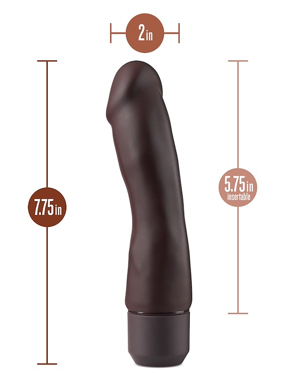 DR SKIN - 7.75 VIBRATING DILDO ALT4 view Color: CHO