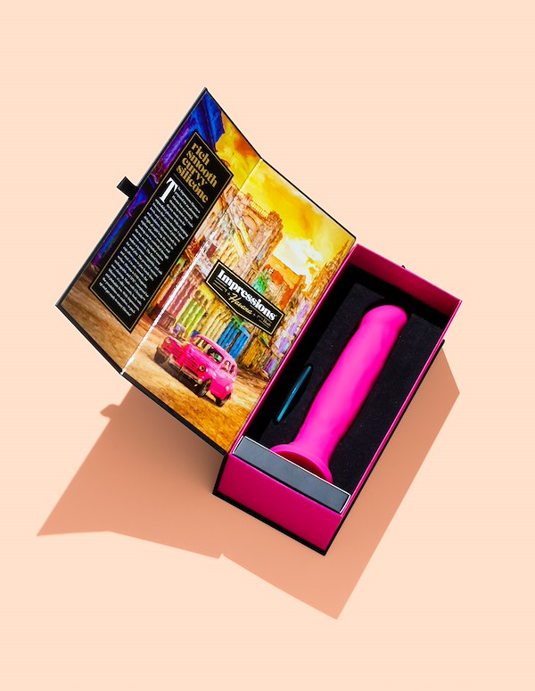 IMPRESSIONS - HAVANA 8 RECHARGEABLE VIBRATING DILDO ALT10 view Color: PK