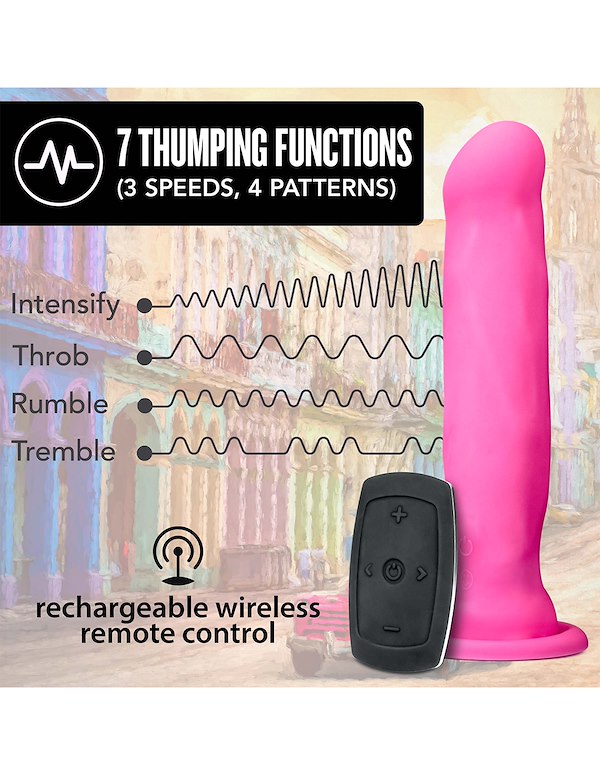 IMPRESSIONS - HAVANA 8 RECHARGEABLE VIBRATING DILDO ALT9 view Color: PK
