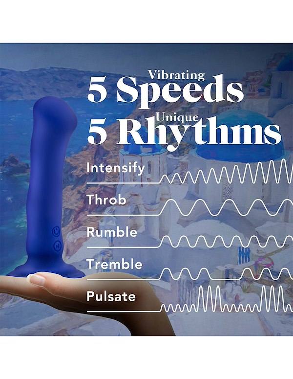 IMPRESSIONS - SANTORINI G-SPOT 6.5 VIBRATING DILDO ALT10 view Color: BL
