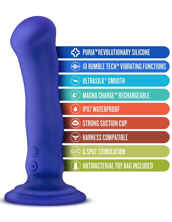 IMPRESSIONS - SANTORINI G-SPOT 6.5 VIBRATING DILDO ALT7 view Color: BL