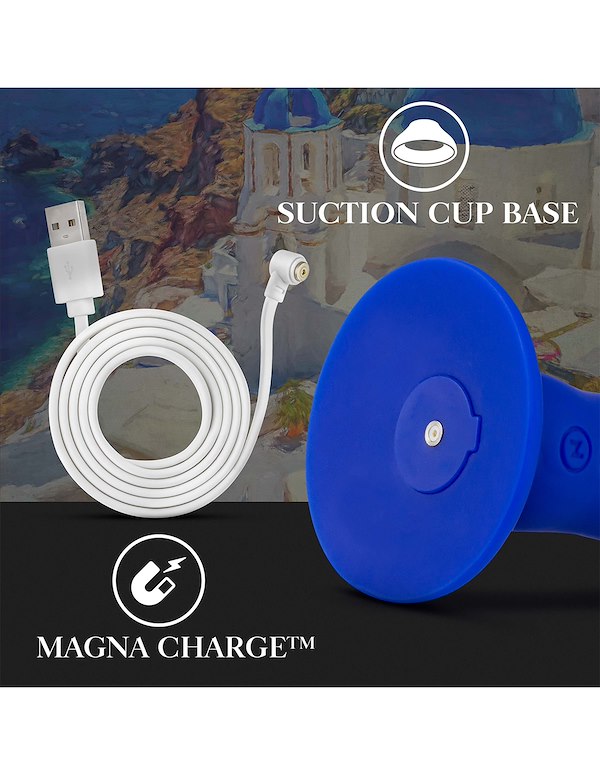 IMPRESSIONS - SANTORINI G-SPOT 6.5 VIBRATING DILDO ALT9 view Color: BL