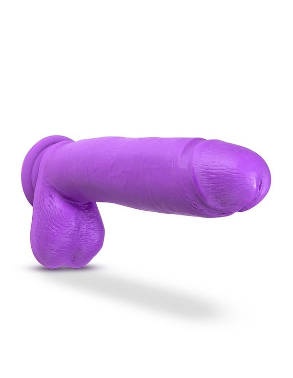 NEO ELITE 10.5 INCH PURPLE DILDO W/ BALLS ALT1 view Color: PR