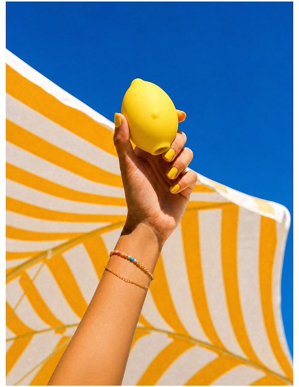 ROMP LEMON CRUSH PLEASURE AIR CLITORAL MASSAGER ALT6 view Color: YW