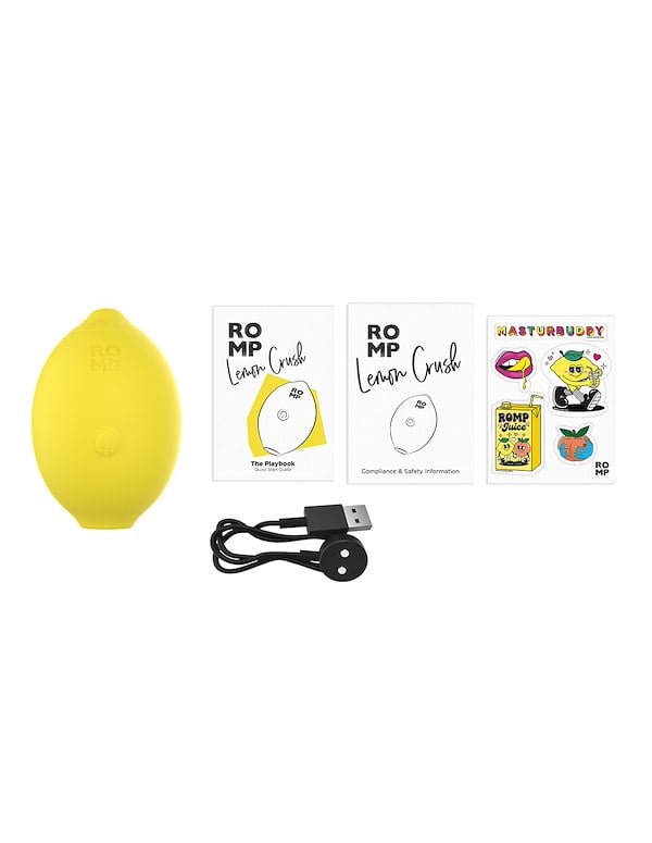 ROMP LEMON CRUSH PLEASURE AIR CLITORAL MASSAGER ALT9 view Color: YW