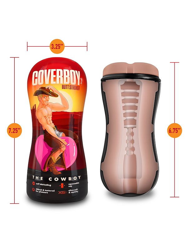 COVERBOY - THE COWBOY SELF LUBRICATING REALISTIC BUTT STROKER ALT2 view Color: VA