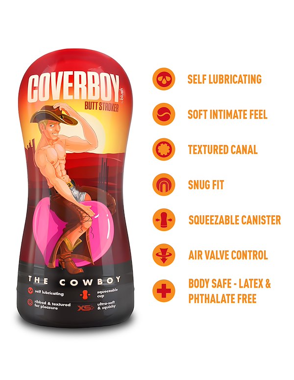 COVERBOY - THE COWBOY SELF LUBRICATING REALISTIC BUTT STROKER ALT3 view Color: VA
