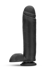 Alternate back view of AU NATUREL BOLD HUGE 10.5 BLACK DILDO W/ BALLS