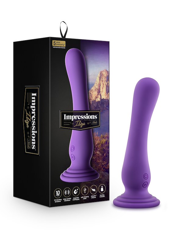 IMPRESSIONS - IBIZA CURVED G-SPOT 7.75 VIBRATING DILDO ALT3 view Color: PR