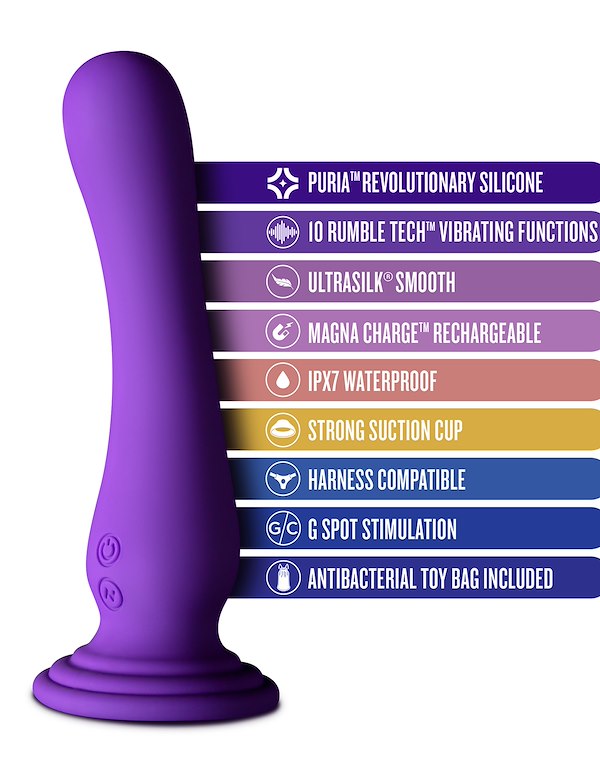 IMPRESSIONS - IBIZA CURVED G-SPOT 7.75 VIBRATING DILDO ALT5 view Color: PR