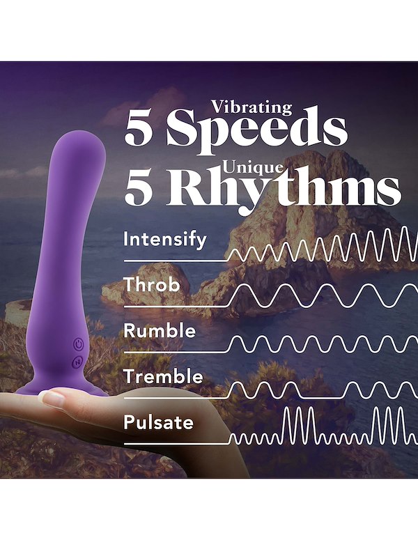 IMPRESSIONS - IBIZA CURVED G-SPOT 7.75 VIBRATING DILDO ALT8 view Color: PR