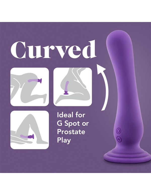 IMPRESSIONS - IBIZA CURVED G-SPOT 7.75 VIBRATING DILDO ALT9 view Color: PR