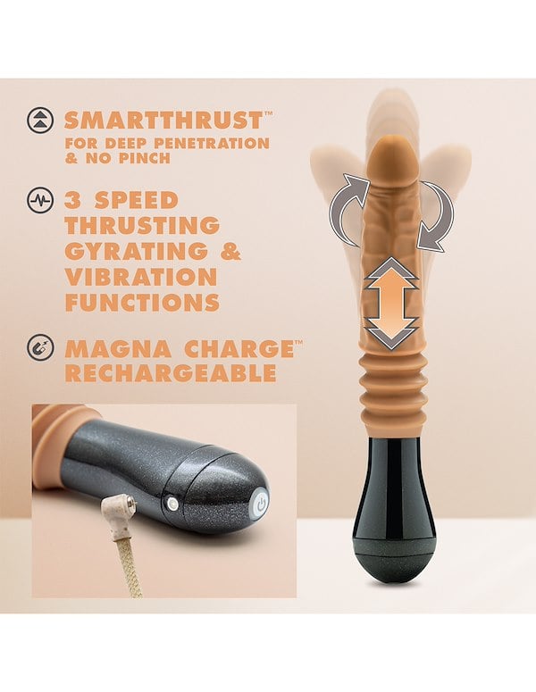 DR.SKIN - DR. ARTHUR 10.5 VIBRATING GYRATING & THRUSTING DILDO ALT11 view Color: CAR
