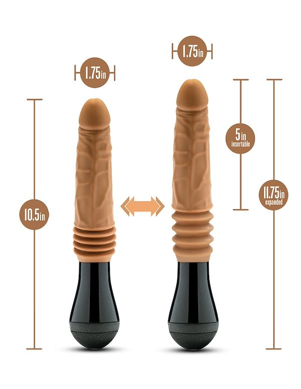 DR.SKIN - DR. ARTHUR 10.5 VIBRATING GYRATING & THRUSTING DILDO ALT5 view Color: CAR