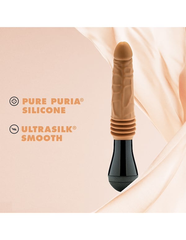 DR.SKIN - DR. ARTHUR 10.5 VIBRATING GYRATING & THRUSTING DILDO ALT8 view Color: CAR