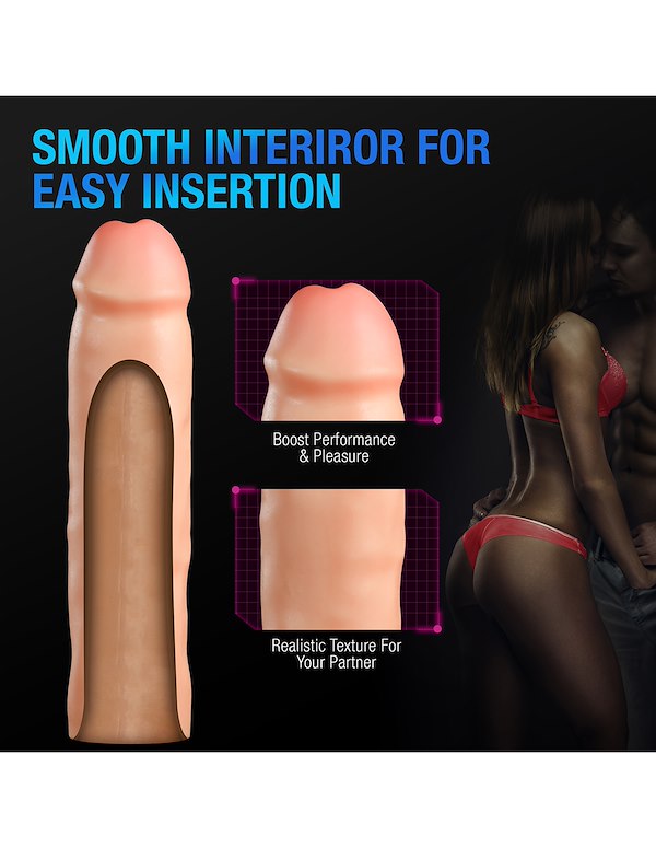 PERFORMANCE PLUS 2 INCH REALISTIC PENIS EXTENDER SLEEVE ALT9 view Color: VA