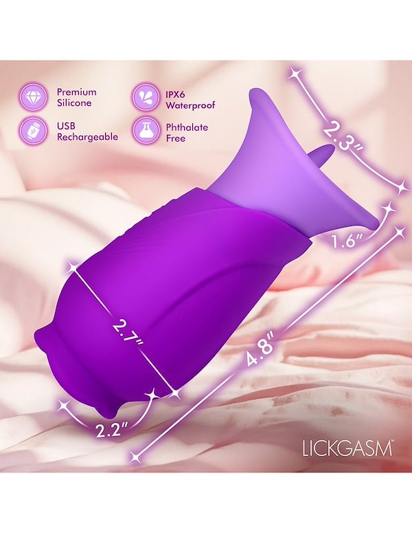LICKGASM - VIOLET TONGUE SUCKING & LICKING VIBRATOR ALT7 view Color: PR