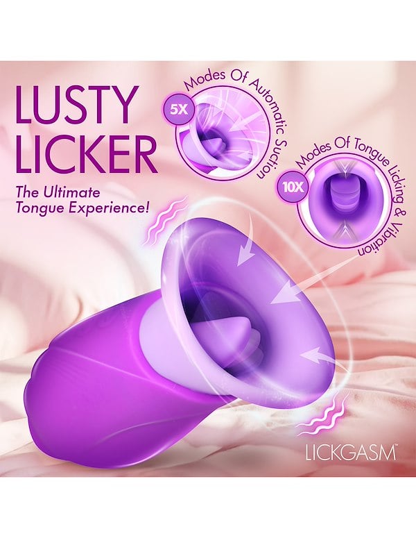 LICKGASM - VIOLET TONGUE SUCKING & LICKING VIBRATOR ALT9 view Color: PR