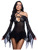 Additional BLACK view of product J VALENTINE MESH FAIRY DRESS with color code BK