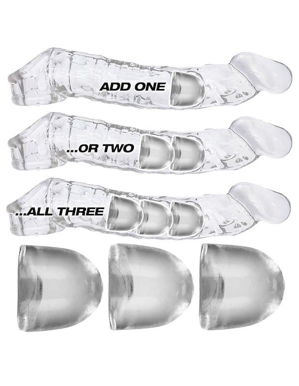 OXBALLS ADJUSTFIT 3PC COCKSHEATH INSERTS ALT1 view Color: CL