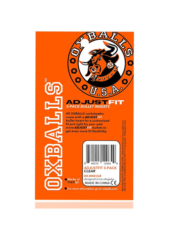 OXBALLS ADJUSTFIT 3PC COCKSHEATH INSERTS ALT4 view Color: CL