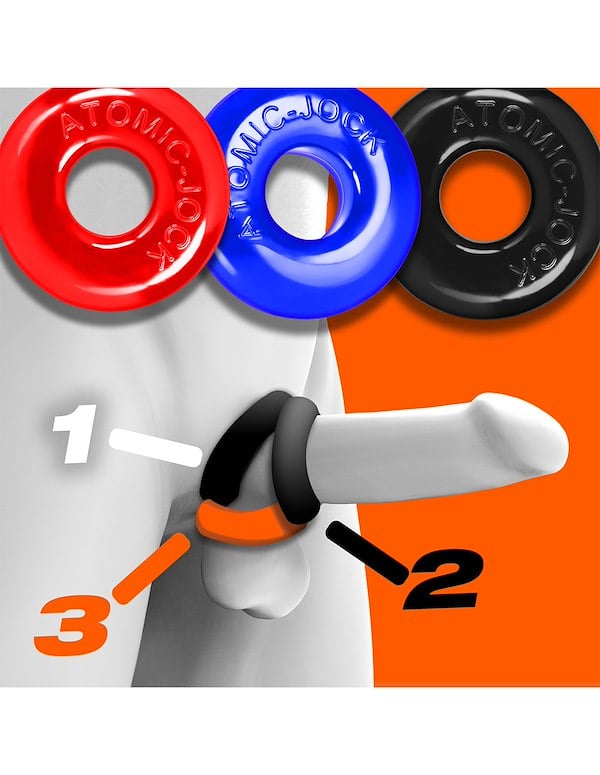 OXBALLS RINGER 3PK DONUT C-RINGS ALT1 view Color: MC