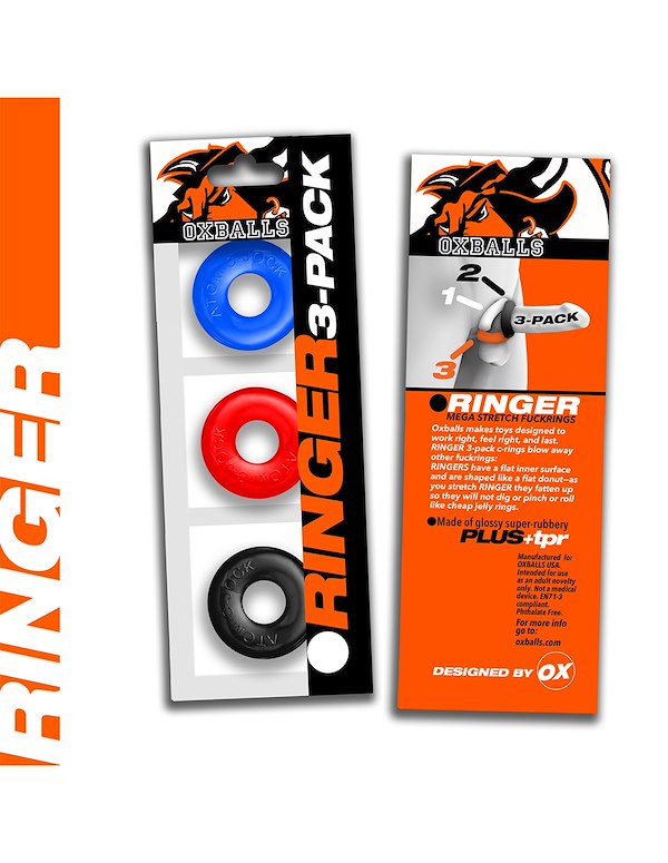 OXBALLS RINGER 3PK DONUT C-RINGS ALT2 view Color: MC