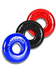 Alternate front view of OXBALLS RINGER 3PK DONUT C-RINGS