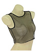 Additional BLACK view of product DIAMOND NET SLEEVELESS CROP TOP with color code BK