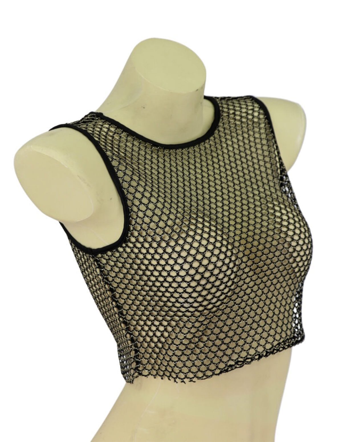 alternate image for DIAMOND NET SLEEVELESS CROP TOP