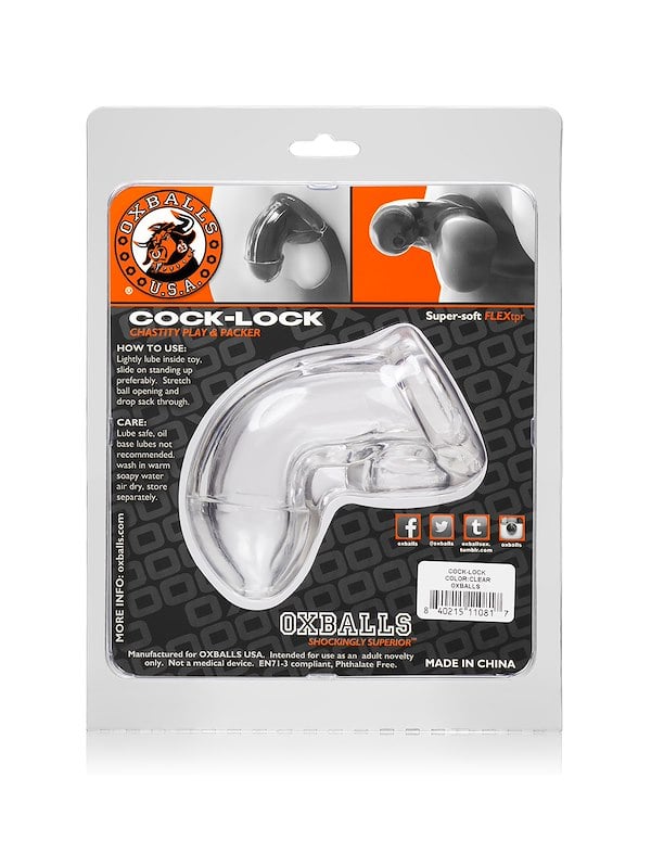 OXBALLS COCK-LOCK CHASTITY CAGE ALT6 view Color: CL