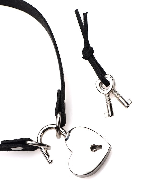 LOCK-IT HEART CHOKER ALT1 view Color: BK