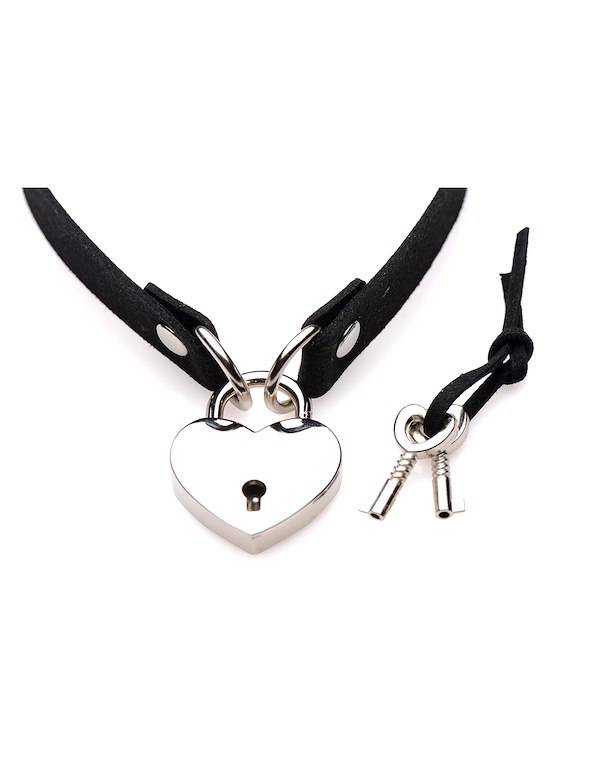 LOCK-IT HEART CHOKER ALT3 view Color: BK