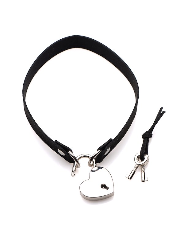 LOCK-IT HEART CHOKER ALT4 view Color: BK