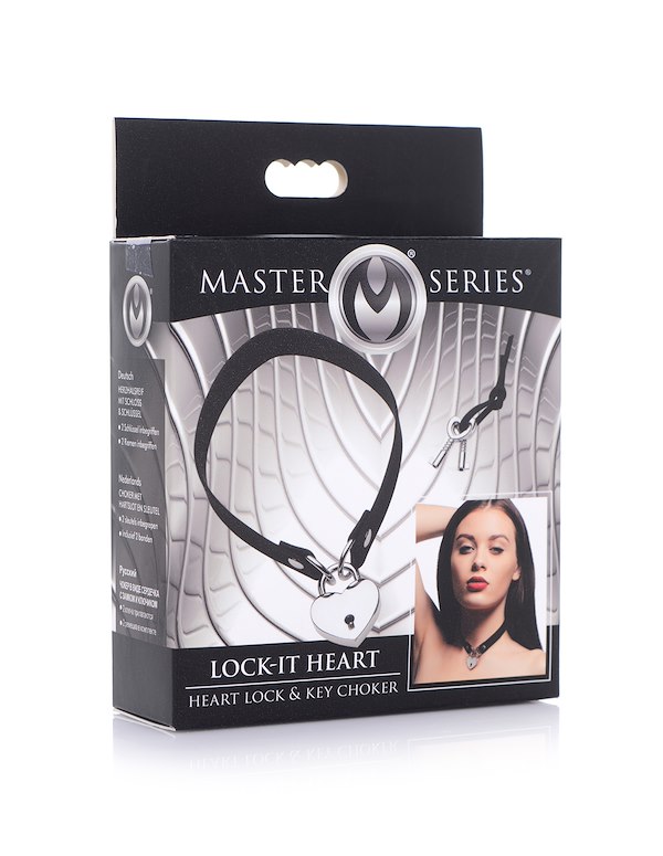 LOCK-IT HEART CHOKER ALT5 view Color: BK