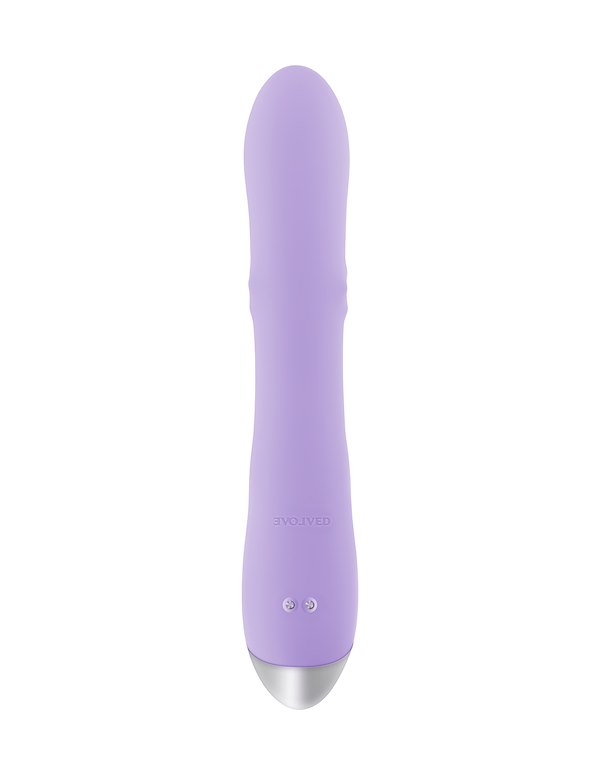 EVOLVED SPINDERELLA RABBIT VIBRATOR WITH ROTATING BEADS ALT2 view Color: PR