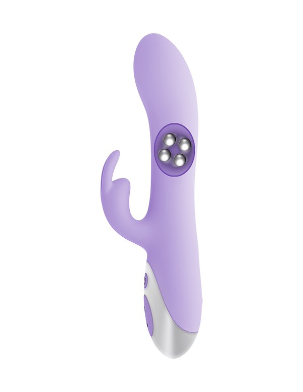 EVOLVED SPINDERELLA RABBIT VIBRATOR WITH ROTATING BEADS ALT3 view Color: PR