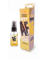 Front view of DEEP AF PINEAPPLE THROAT NUMBING SPRAY