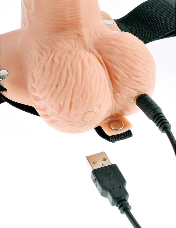 FETISH FANTASY 6 HOLLOW STRAP-ON W/ REMOTE ALT1 view Color: VA