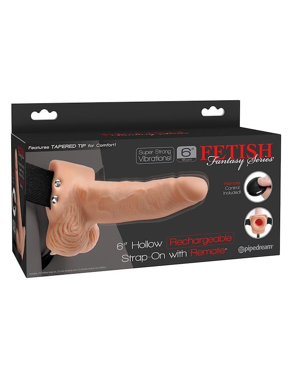 FETISH FANTASY 6 HOLLOW STRAP-ON W/ REMOTE ALT5 view Color: VA