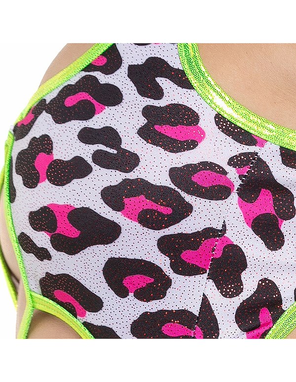 NEON DAYDREAM BUBBLEGUM LEOPARD BODYSUIT ALT4 view Color: LE