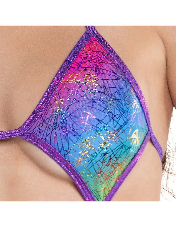 NEON DAYDREAM RAVE LOCKER CAGE BIKINI ALT3 view Color: MC