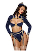 Additional NAVY view of product FLYING HIGH PILOT BRA TOP & HIGH WAIST PANTY W/ HAT with color code NV