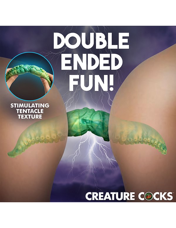 CREATURE COCKS DUAL KRAKEN SILICONE DOUBLE DONG ALT6 view Color: MC